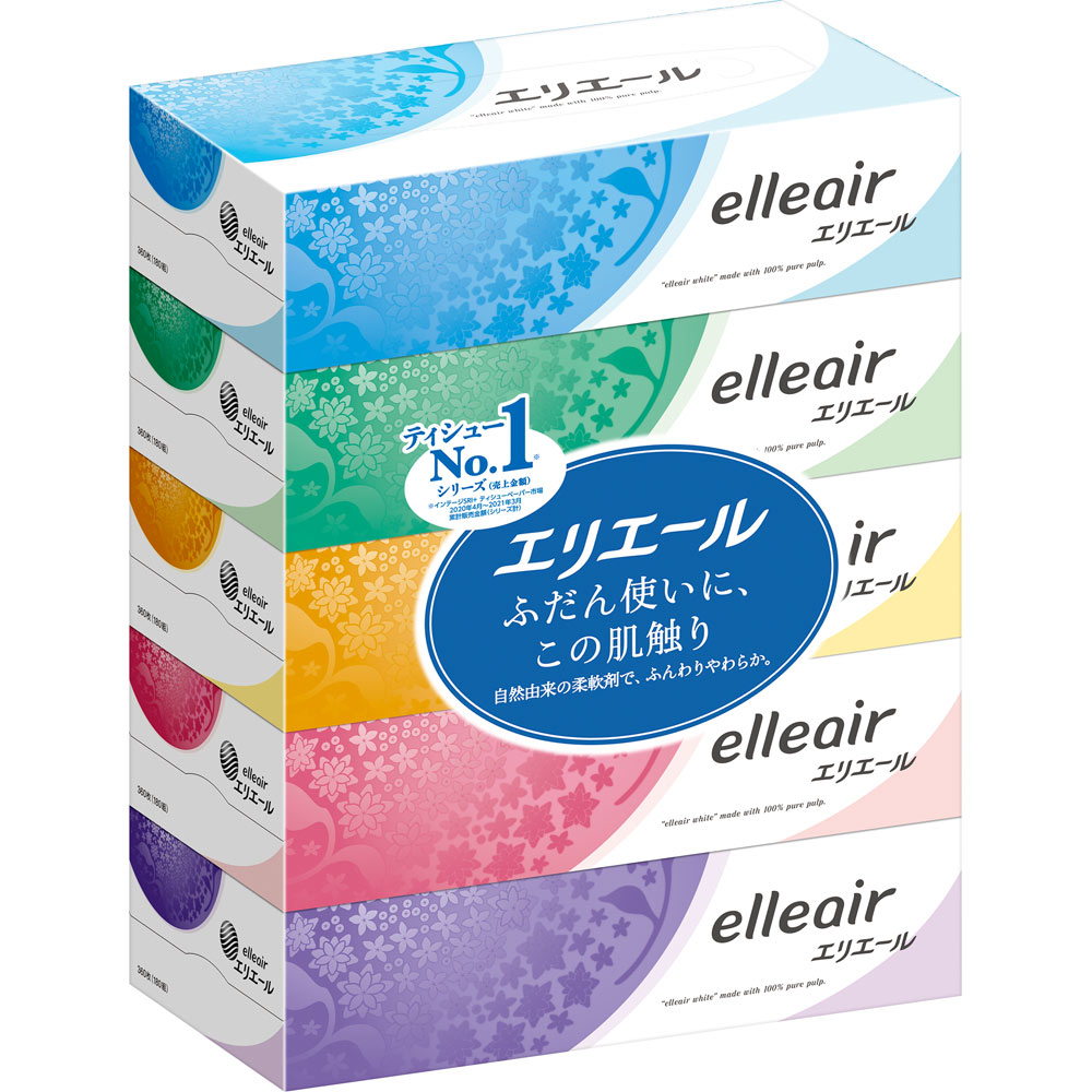 エリエール ティシュー ホワイト １８０Ｗ５Ｐ 大王製紙