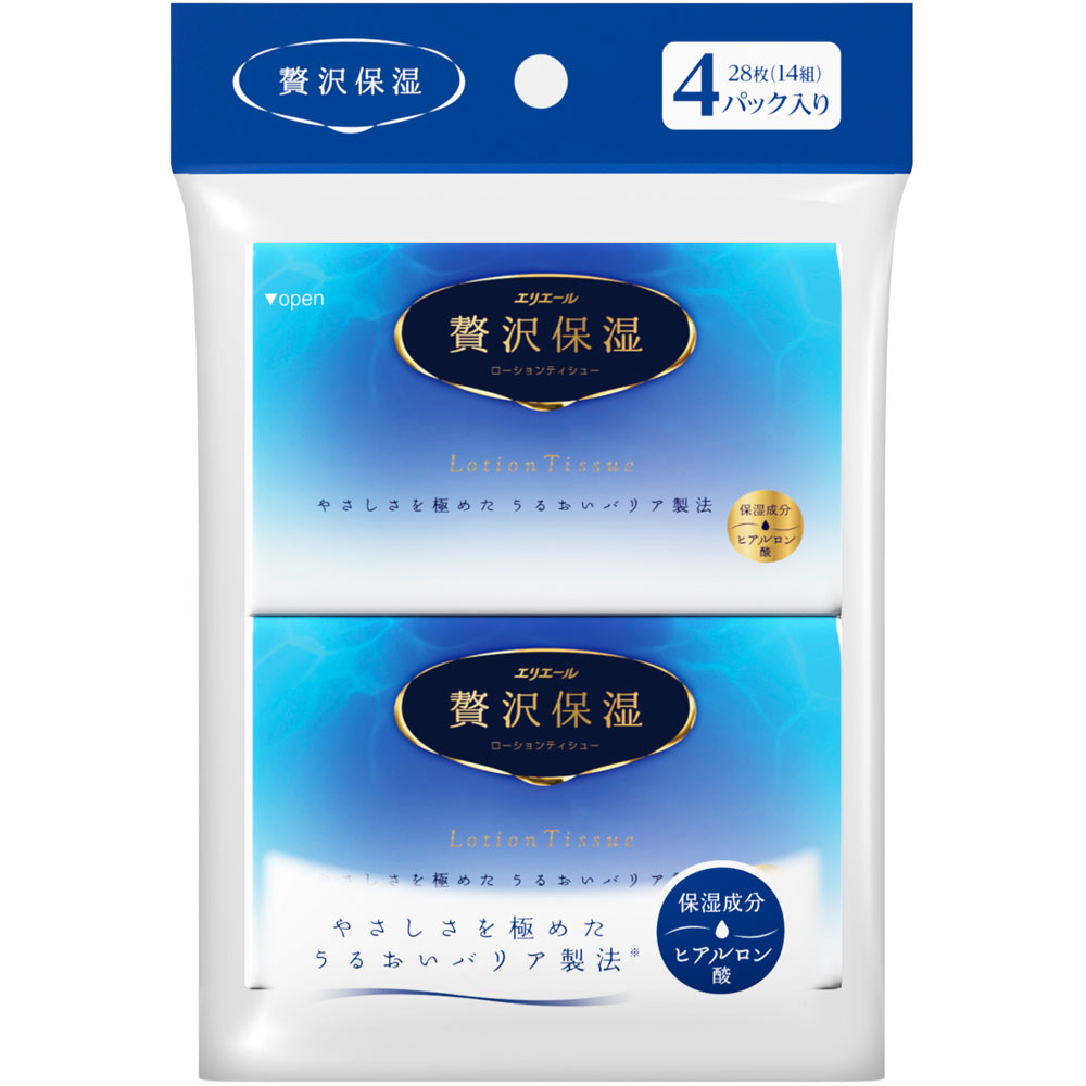 エリエール 贅沢保湿（ポケット） １４Ｗ４Ｐ 大王製紙