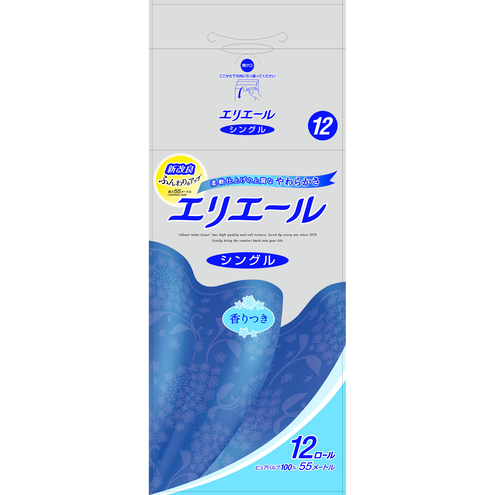 エリエール トイレットティシュー (シングル) 12RS 大王製紙