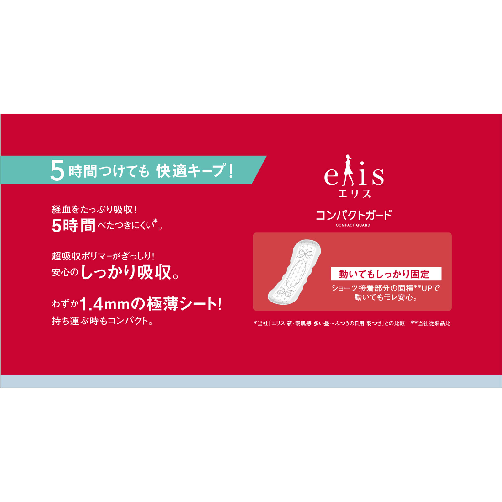 エリス コンパクトガード（軽い日用）羽なし | マツキヨココカラ