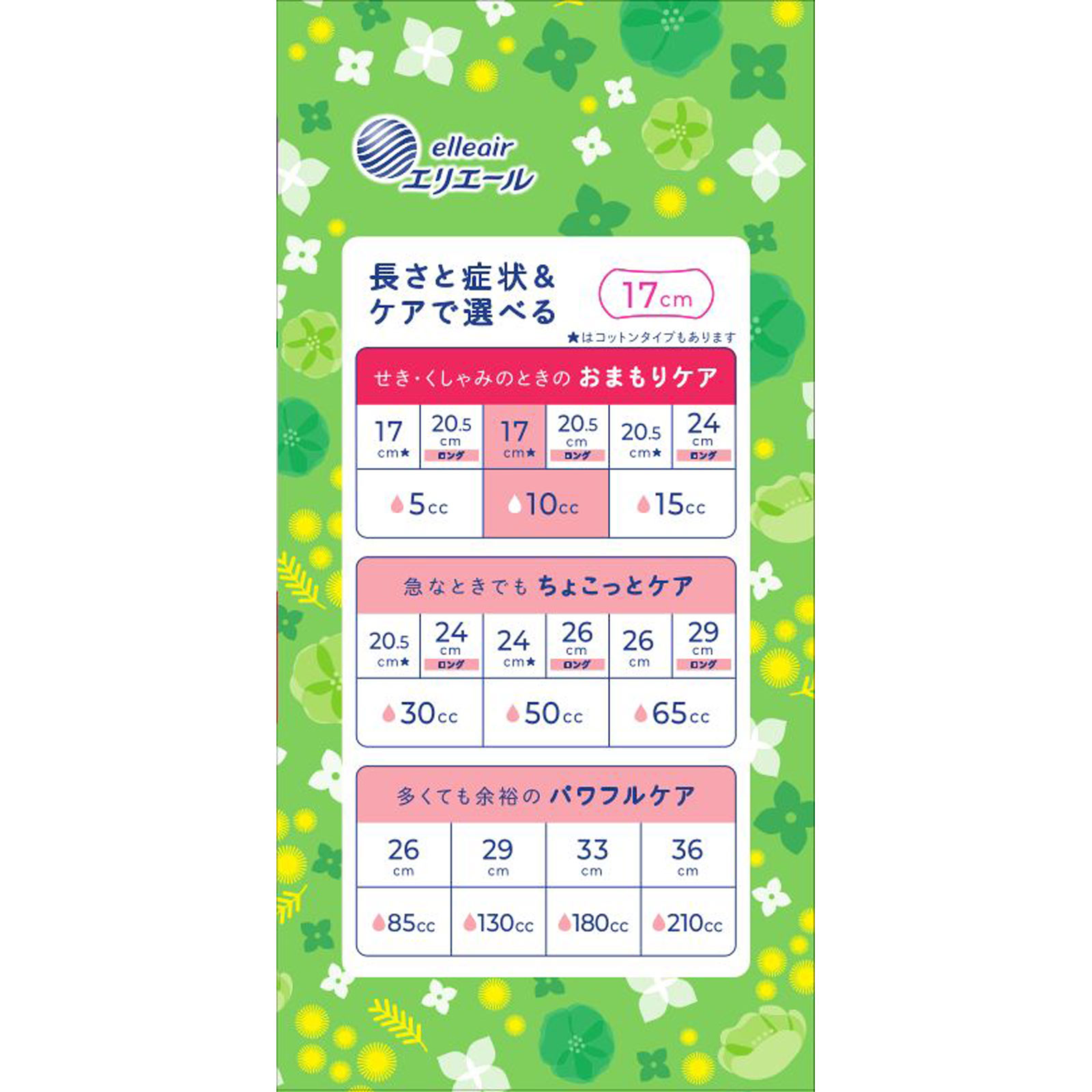 エリス ナチュラコットン吸水パンティライナー １０ｃｃ ２４枚 大王製紙 (医薬部外品)