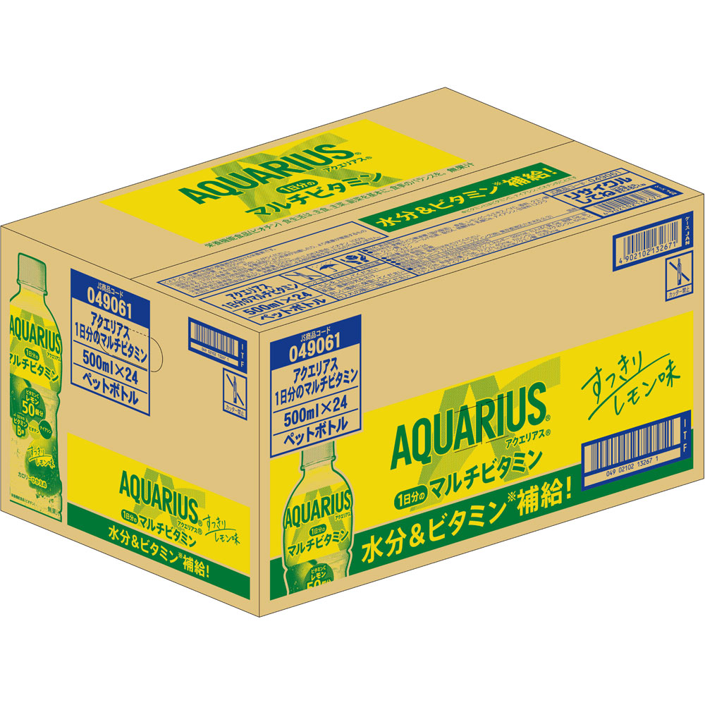 アクエリアス １日分のマルチビタミン ケース ５００ｍｌ×２４ 日本コカ・コーラ