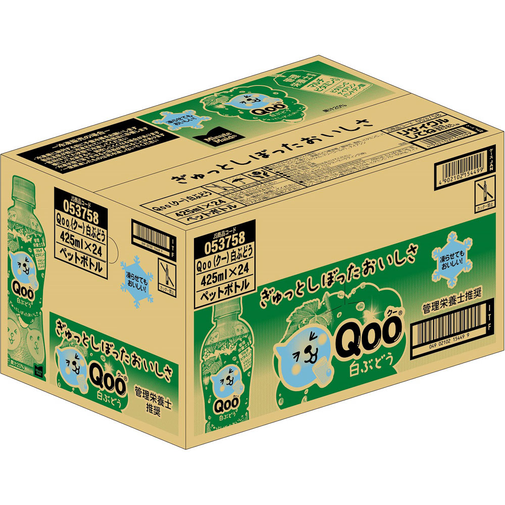 ミニッツメイド　Ｑｏｏ　白ぶどう　ケース ４２５ｍｌ×２４ 日本コカ・コーラ