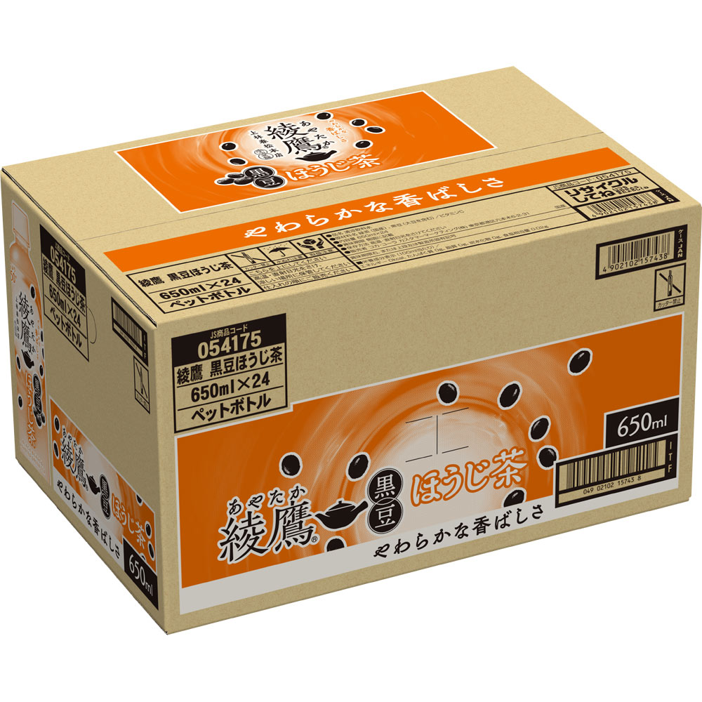 綾鷹　黒豆ほうじ茶　ケース ６５０ＭＬ×２４ 日本コカ・コーラ