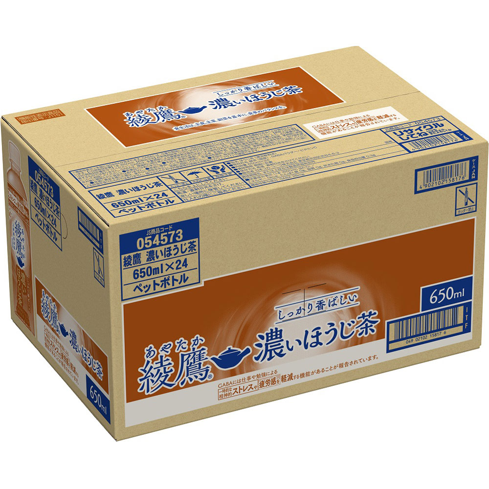 綾鷹　濃いほうじ茶　ケース ６５０ＭＬ×２４ 日本コカ・コーラ