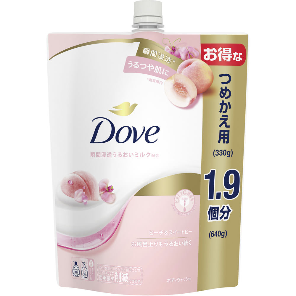 ダヴ　ボディウォッシュ　ピーチ＆スイートピー　つめかえ用 ６４０ｇ ユニリーバ・ジャパン