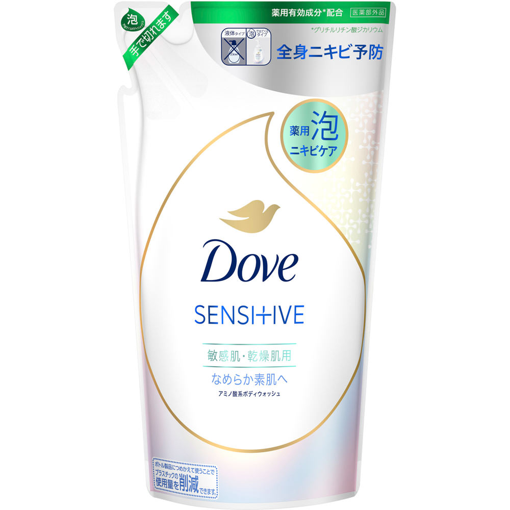 薬用　ダヴ　ニキビケア泡ボディウォッシュ　なめらか素肌　つめかえ用 ４３０ｇ ユニリーバ・ジャパン (医薬部外品)