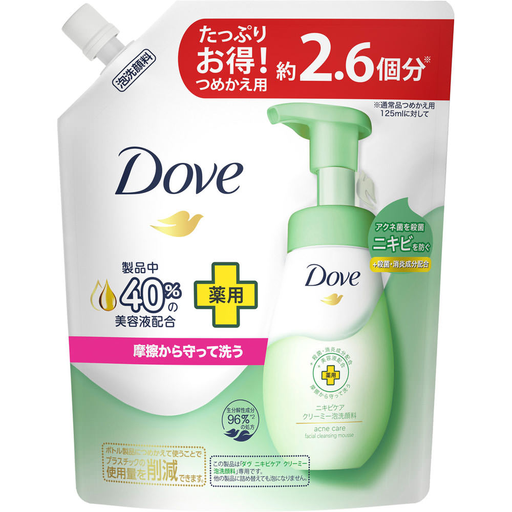 ダヴ　ニキビケア　クリーミー泡洗顔料　つめかえ大サイズ ３２０ｍｌ ユニリーバ・ジャパン (医薬部外品)