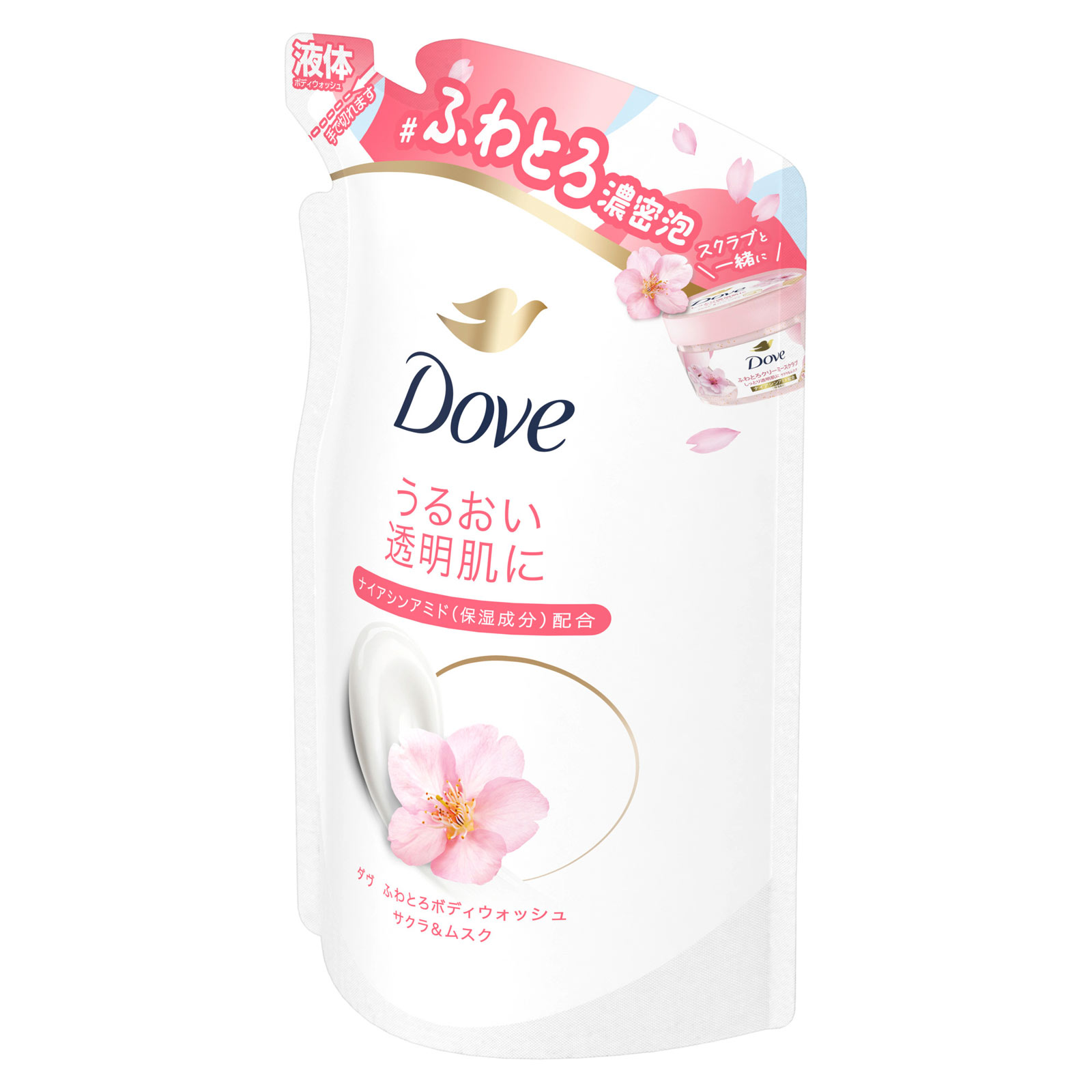 ダヴ ふわとろボディウォッシュ サクラ&ムスク つめかえ用 340g ユニリーバ・ジャパン