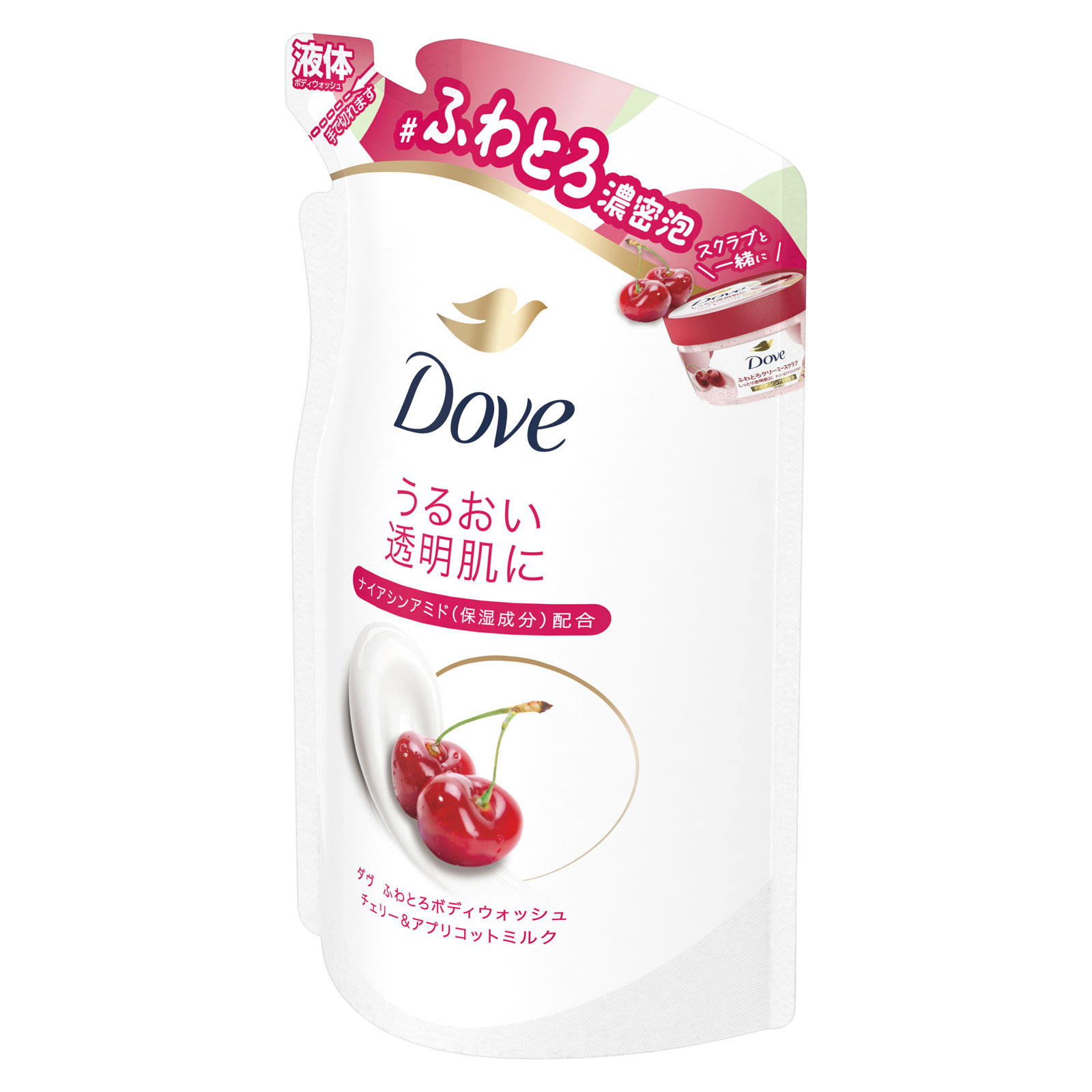 ダヴ　ふわとろボディウォッシュ　チェリー＆アプリコットミルク　つめかえ用 ３４０ｇ ユニリーバ・ジャパン