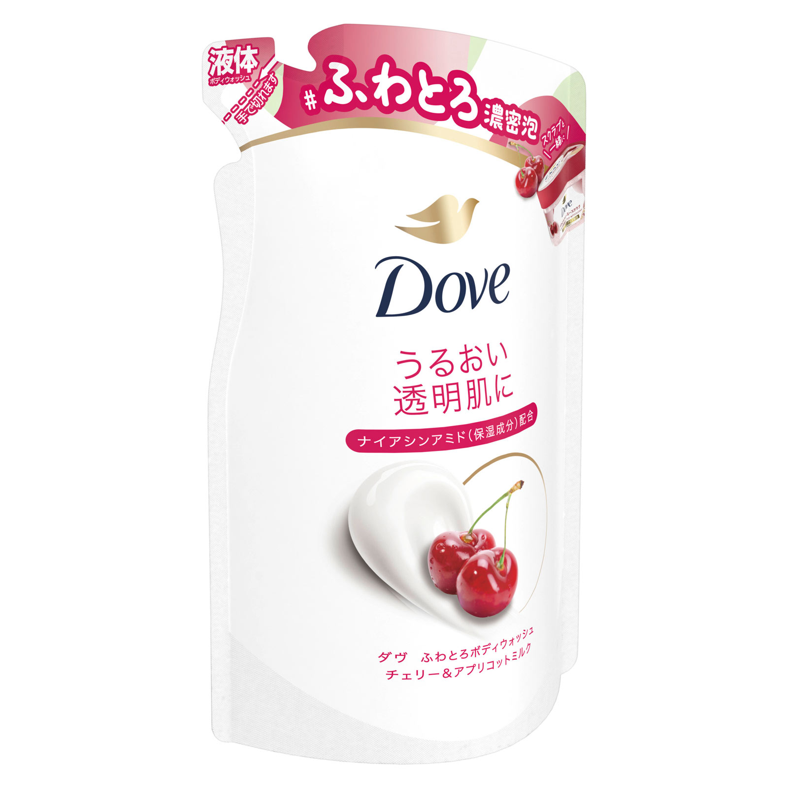 ダヴ　ふわとろボディウォッシュ　チェリー＆アプリコットミルク　つめかえ用 ３４０ｇ ユニリーバ・ジャパン
