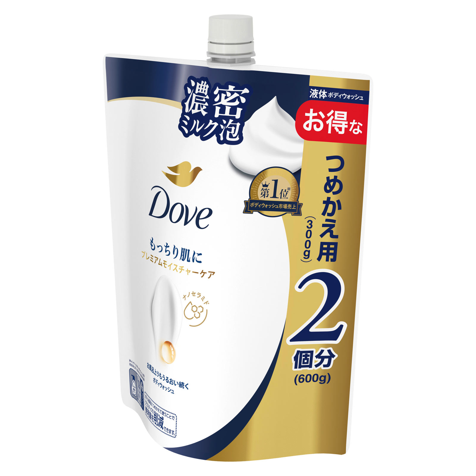 ダヴ ボディウォッシュ プレミアム モイスチャーケア つめかえ用 600g ユニリーバ・ジャパン