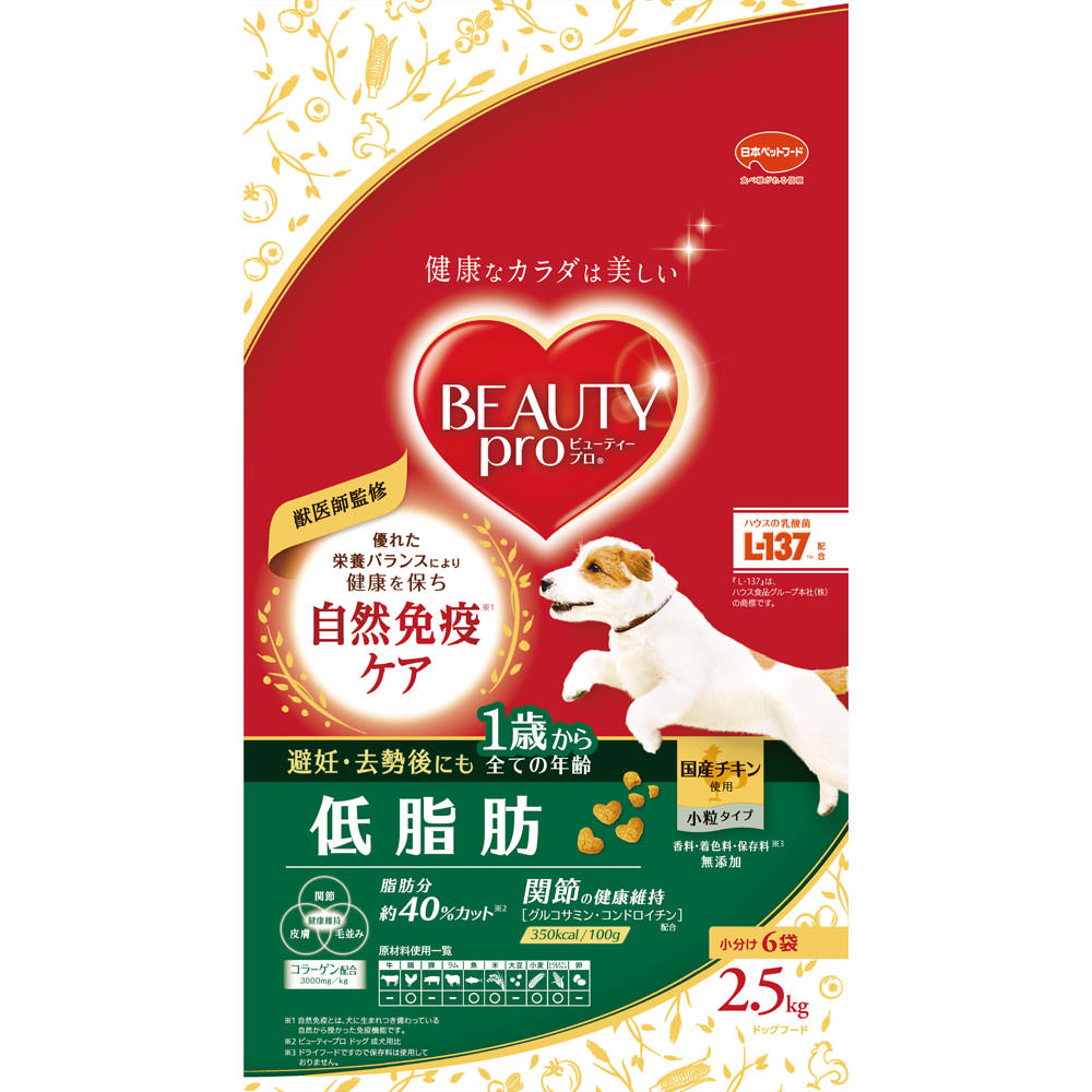 ビューティープロ ドッグ 低脂肪 １歳から ２．５ｋｇ 日本ペットフード