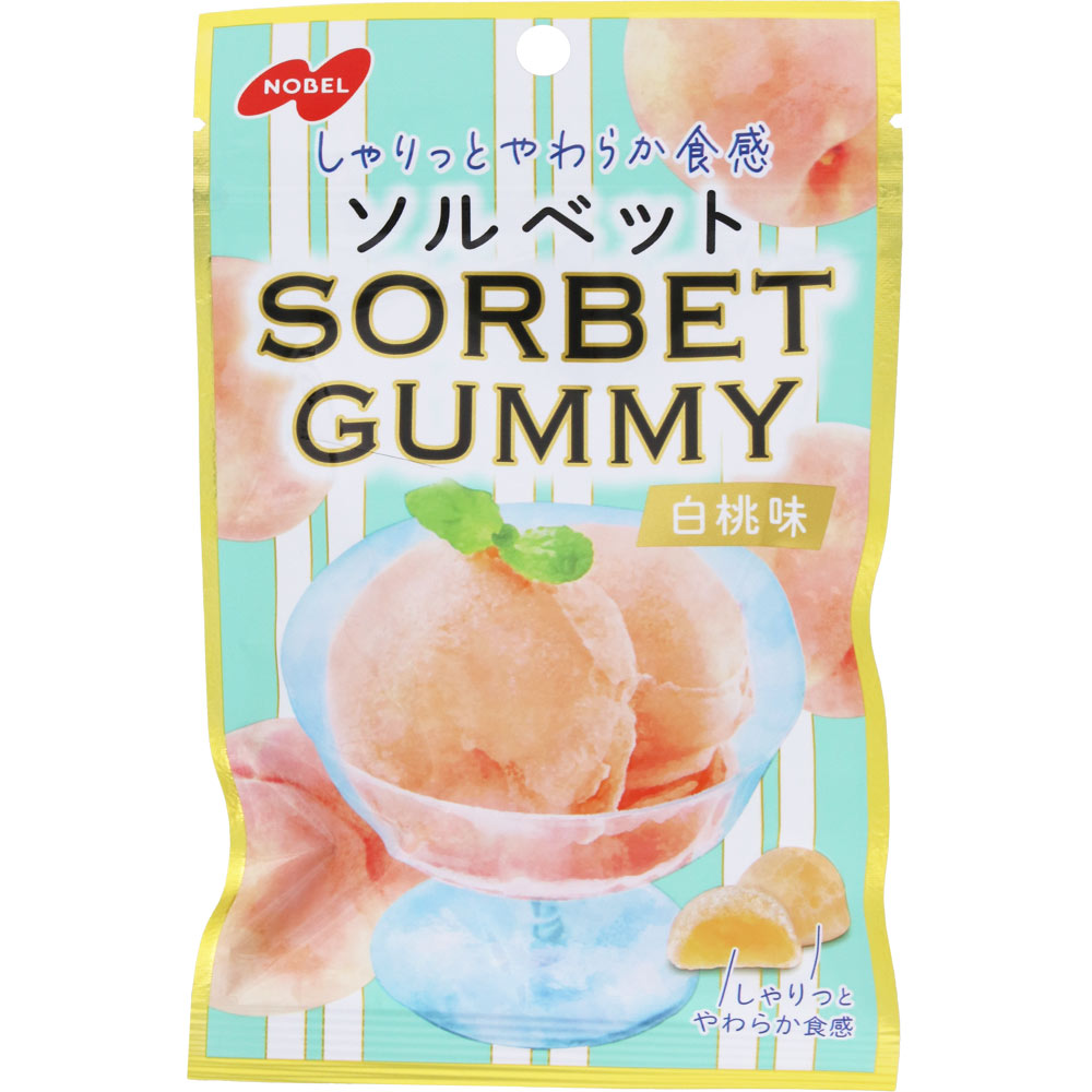 ソルベットグミ　白桃 ５０ｇ ノーベル製菓