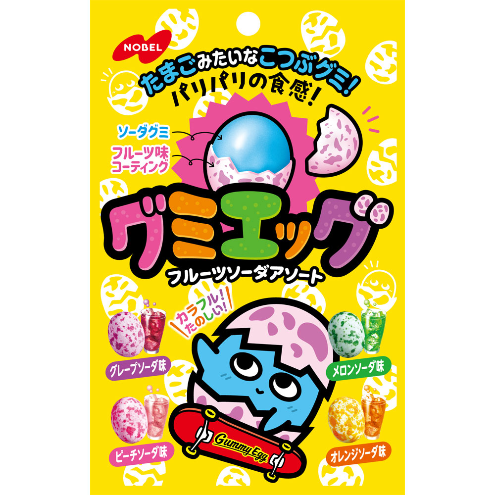 グミエッグフルーツソーダアソート ４０ｇ ノーベル製菓