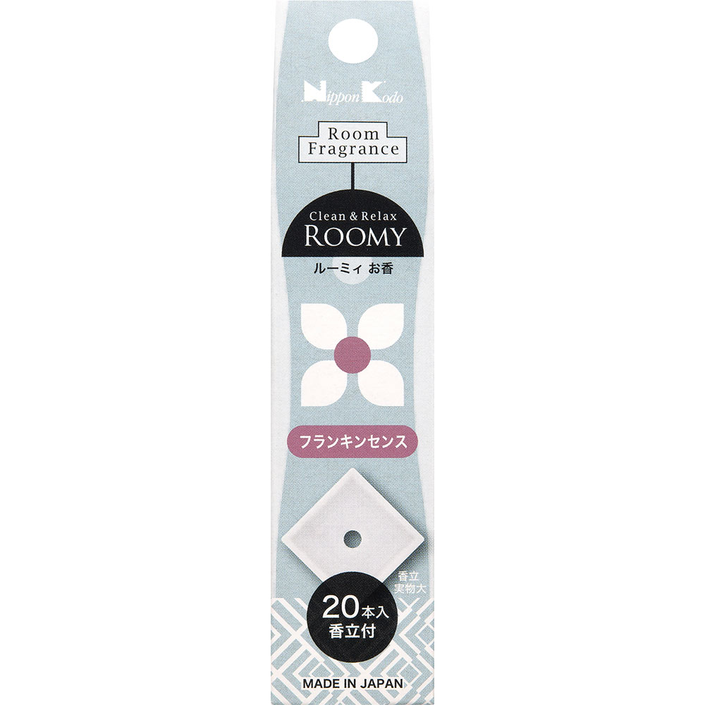 ＲＯＯＭＹ Ｃｌｅａｎ＆Ｒｅｌａｘフランキンセンス ２０本 日本香堂
