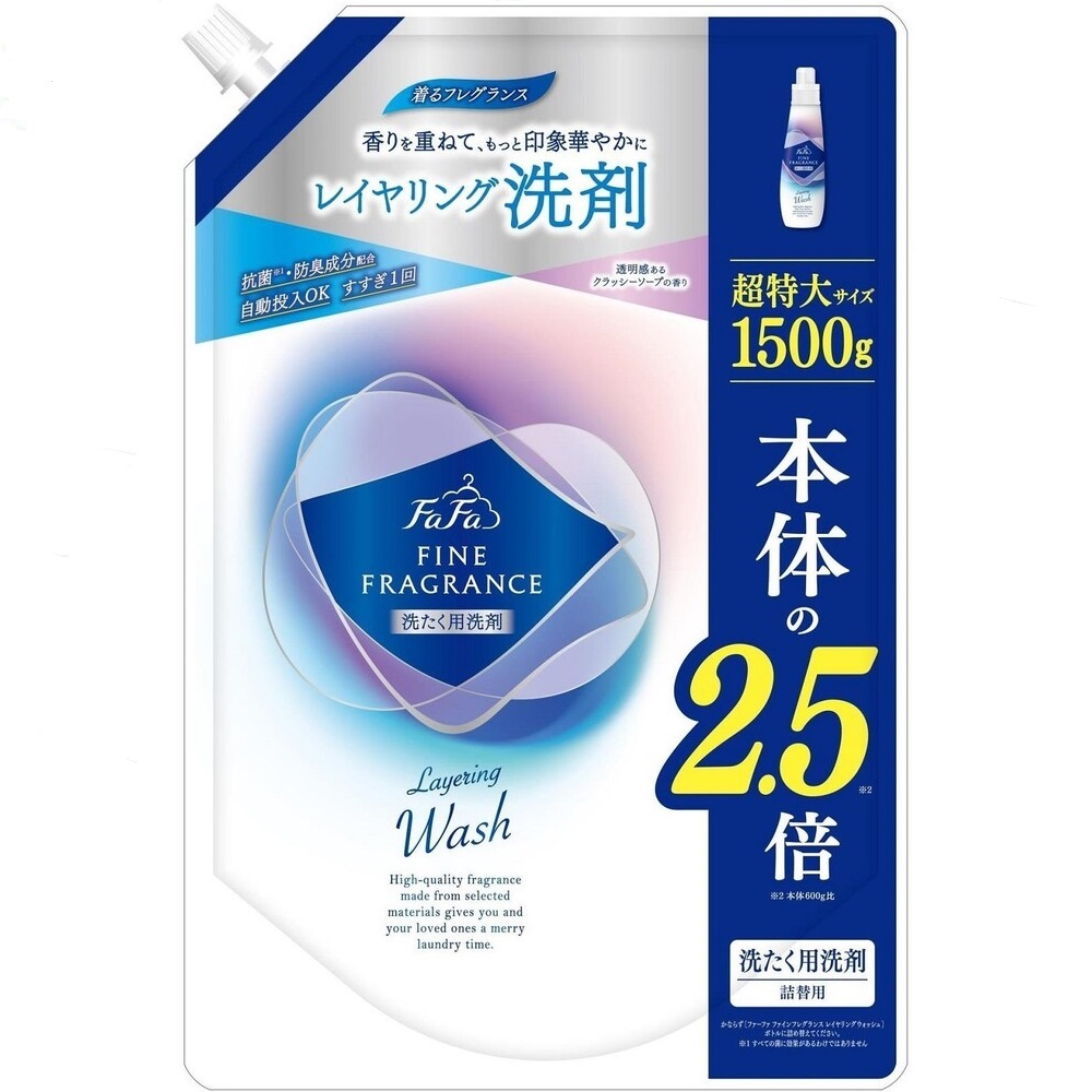ファーファ　ファインフレグランスレイヤリングウォッシュ詰替 １５００ｇ ニッサン石鹸