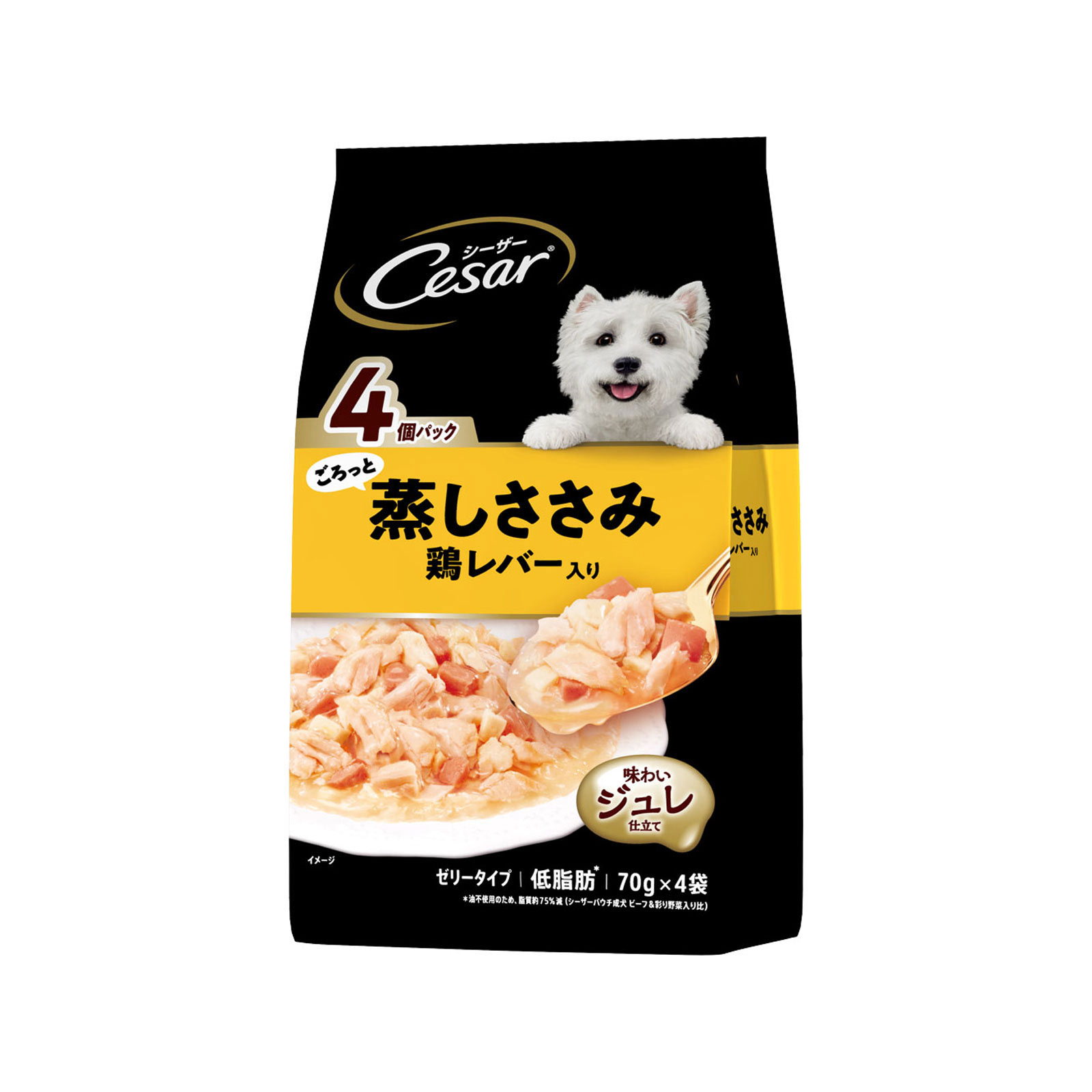 シーザー　蒸しささみ鶏レバー ７０ｇ×４ マ－スジヤパンリミテッド