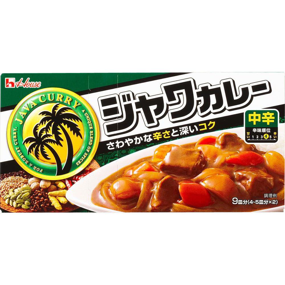 ジャワカレー 中辛 １８５ｇ ハウス食品