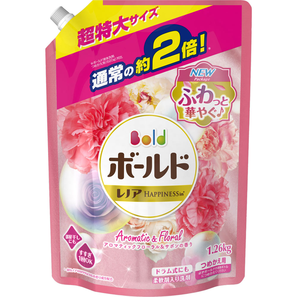ボールドジェル アロマティックフローラル＆サボンの香り つめかえ用 超特大 １２６０ｇ Ｐ＆Ｇジャパン