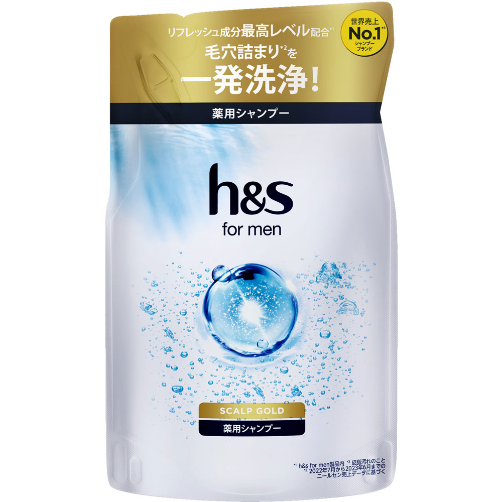 ｈ＆ｓ　ｆｏｒ　ｍｅｎ　スカルプゴールド　シャンプー　つめかえ用 ３００ｍｌ Ｐ＆Ｇジャパン (医薬部外品)