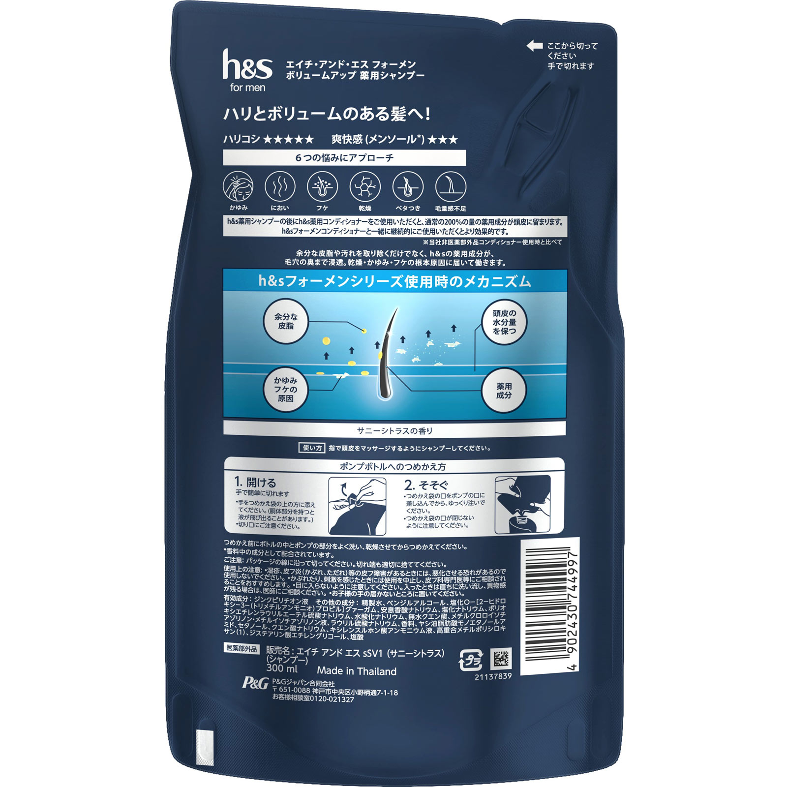 ｈ＆ｓ ｆｏｒｍｅｎ ボリュームアップシャンプー詰替 ３００ｍｌ Ｐ＆Ｇジャパン (医薬部外品)