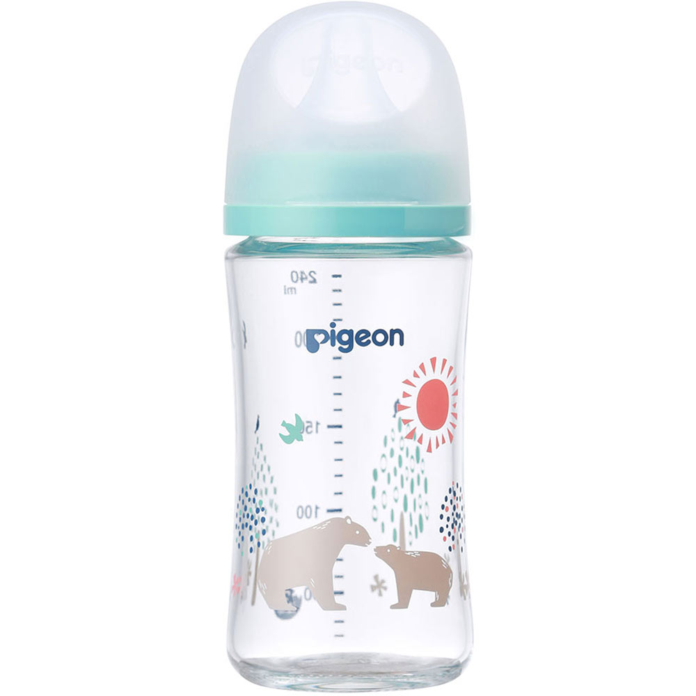 母乳実感哺乳びん 耐熱ガラス Ｂｅａｒ ２４０ｍｌ ピジョン
