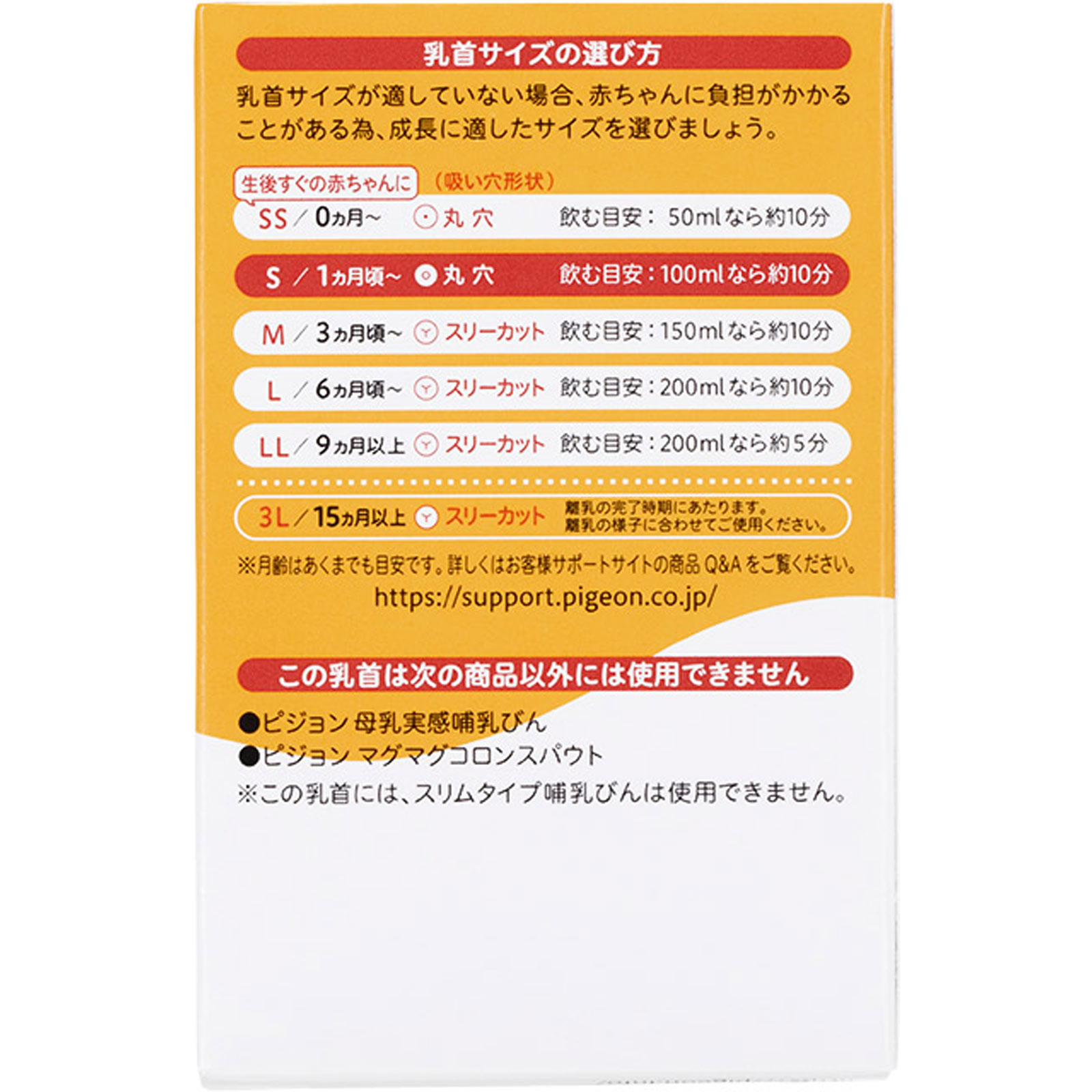 母乳実感乳首 １ヵ月／Ｓ ２個 ピジョン