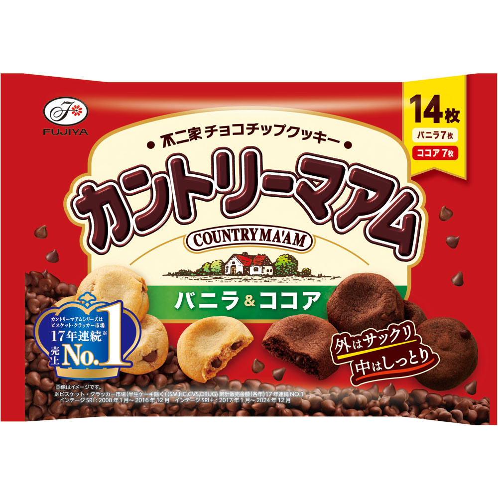 カントリーマアム（バニラ＆ココア） １４枚 不二家