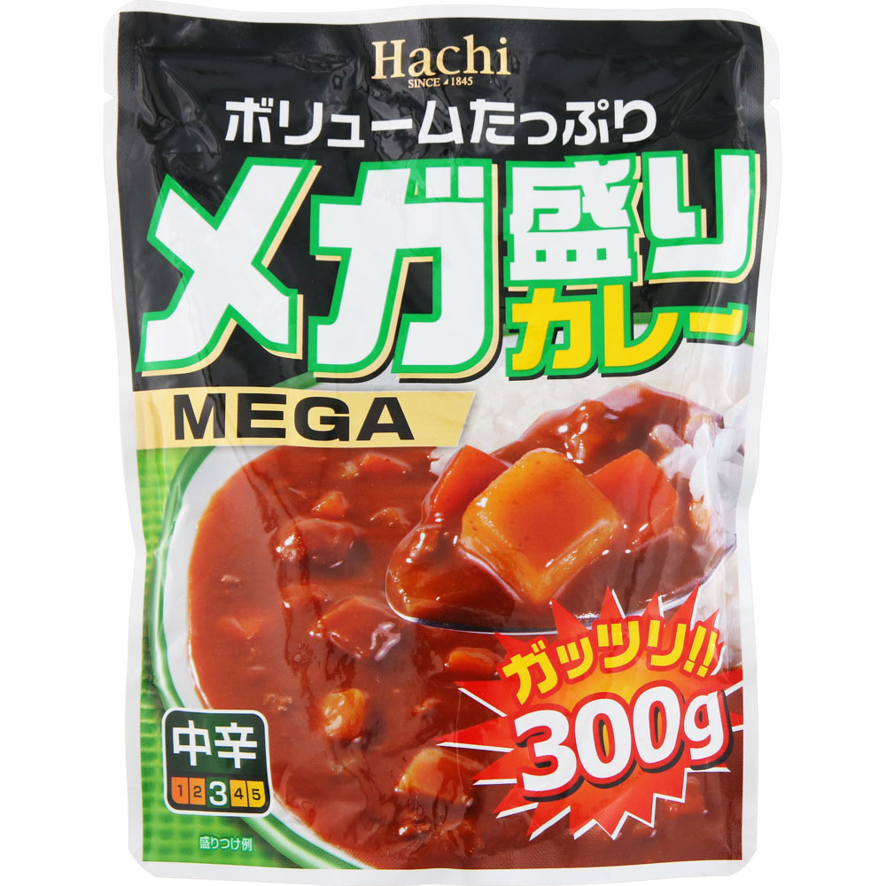 メガ盛りカレー 中辛 ３００ｇ ハチ食品
