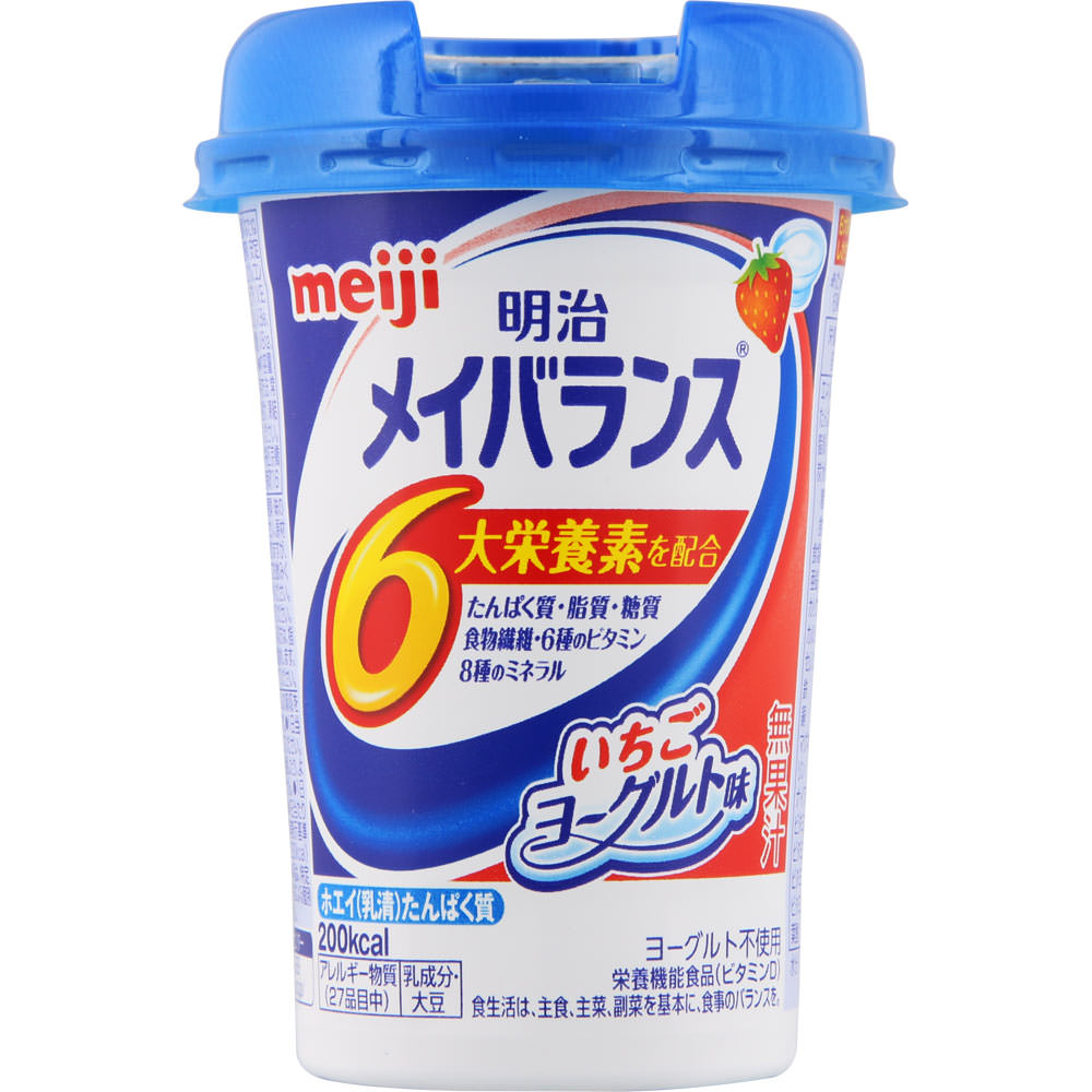 メイバランス Ｍｉｎｉカップ いちごヨーグルト味 ケース １２５ｍｌｘ１２ 明治（旧明治製菓）