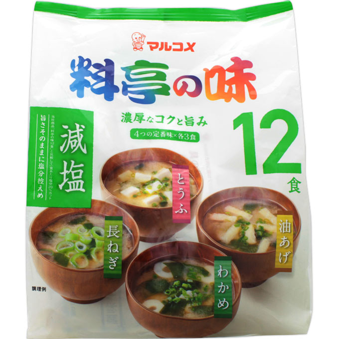 料亭の味 お徳用 料亭の味みそ汁 減塩 １２食 マルコメ