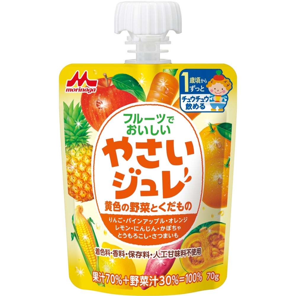 森永乳業 フルーツでおいしいやさいジュレ 黄色の野菜とくだもの ７０ｇ