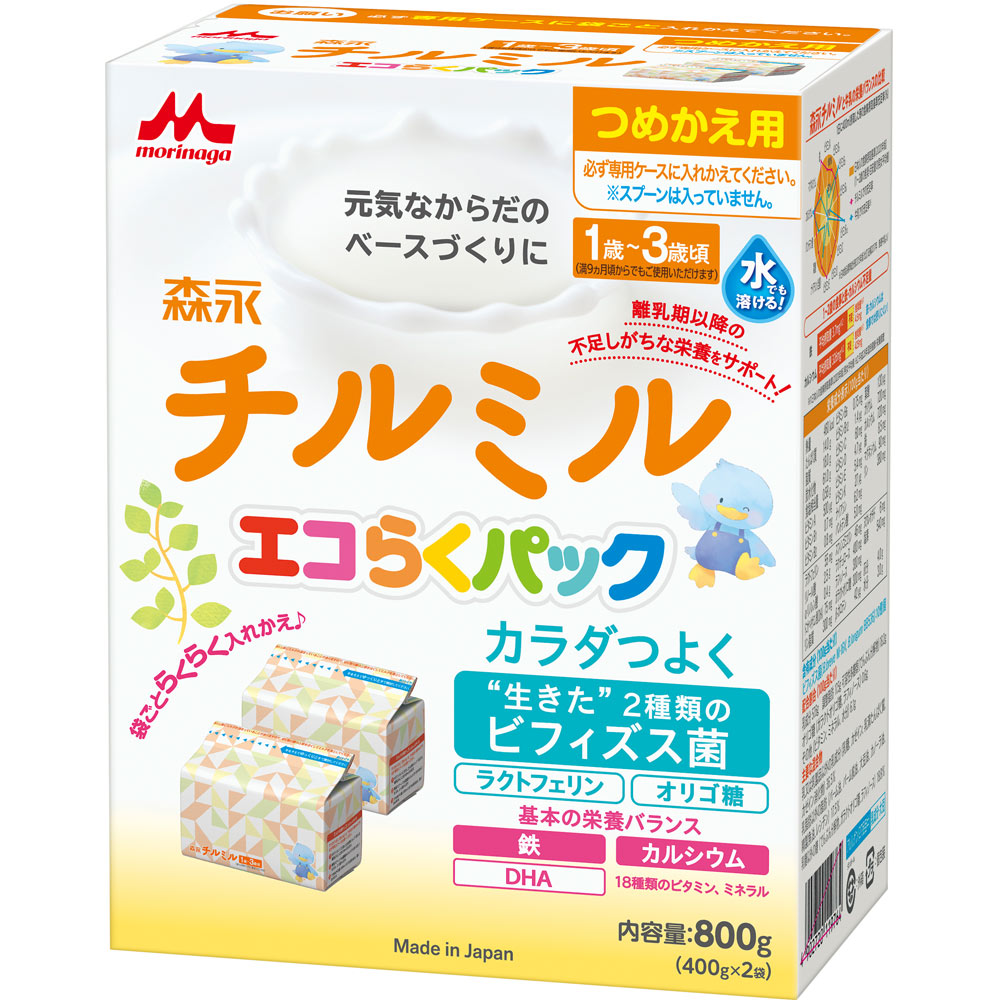 森永乳業 森永チルミル エコらくパックつめかえ用 ４００ｇ×２