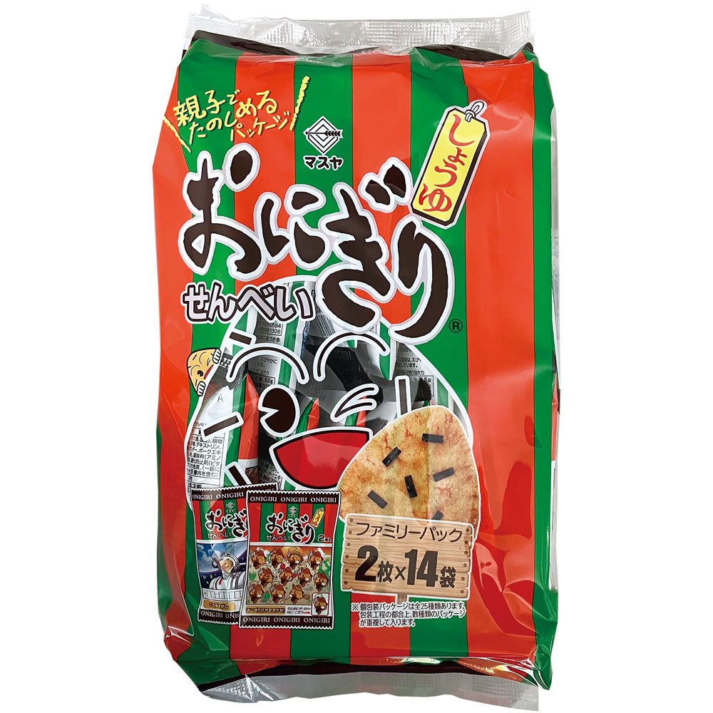 おにぎりせんべいファミリーパック １４袋 マスヤ