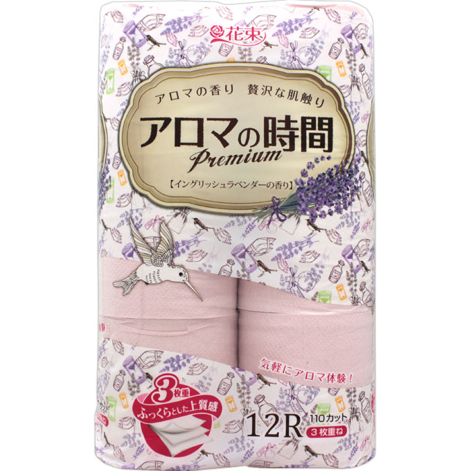 アロマの時間 トイレロール ラベンダー １２ロール（トリプル） １７ｍ　１２Ｒ 丸富製紙