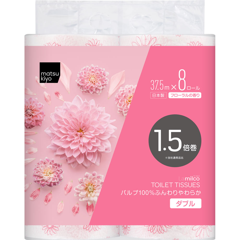 matsukiyo　ラ・ミルコトイレットプリント ８ＲＷ ３７．５ｍ
