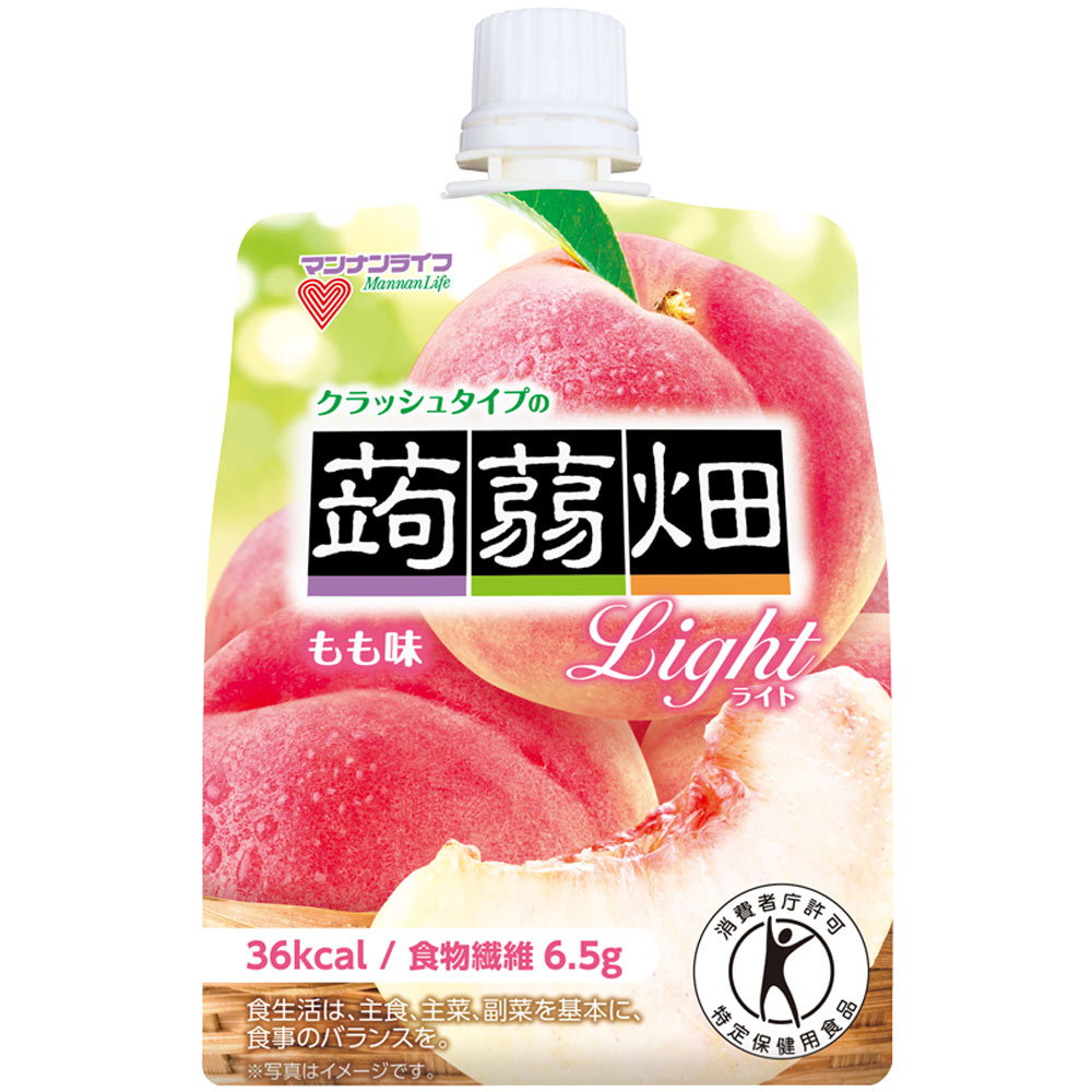 クラッシュタイプの蒟蒻畑ライト もも味 １５０ｇ マンナンライフ