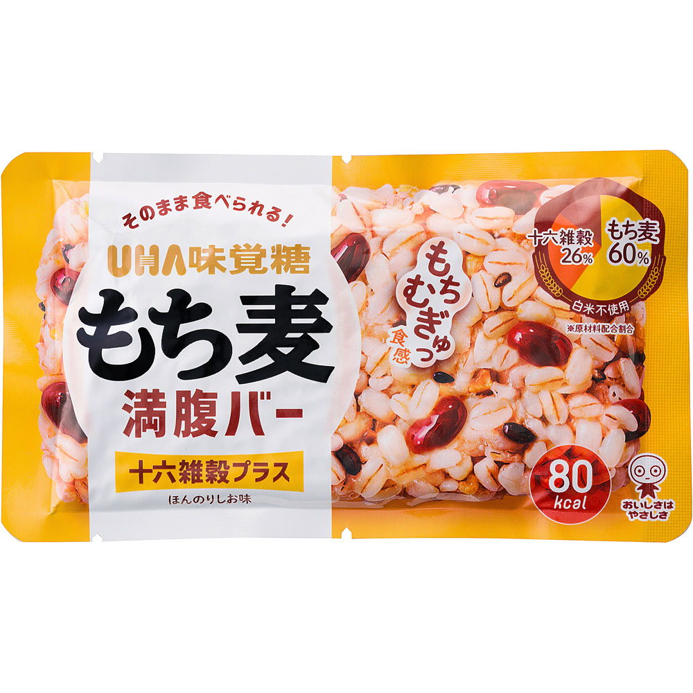 もち麦満腹バー十六雑穀プラス １本 ＵＨＡ味覚糖