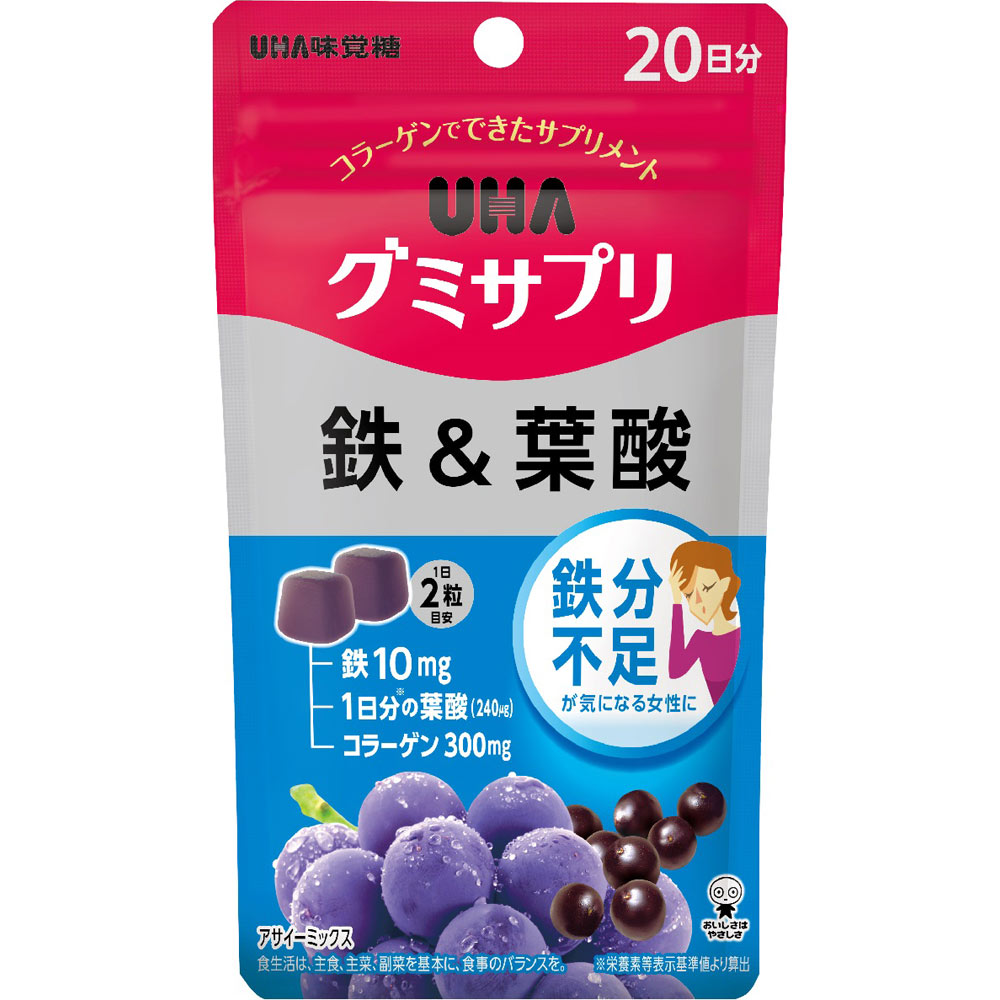 ＵＨＡ グミサプリ 鉄＆葉酸 ＳＰ ４０粒 ＵＨＡ味覚糖