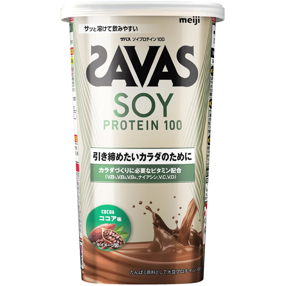 ザバスソイプロテイン100 ココア 11食分 ２２４ｇ 明治（旧明治製菓）