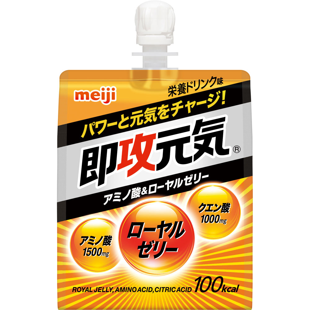 即攻元気ゼリー アミノ酸＆ローヤルゼリー 栄養ドリンク味 １８０ｇ 明治（旧明治製菓）