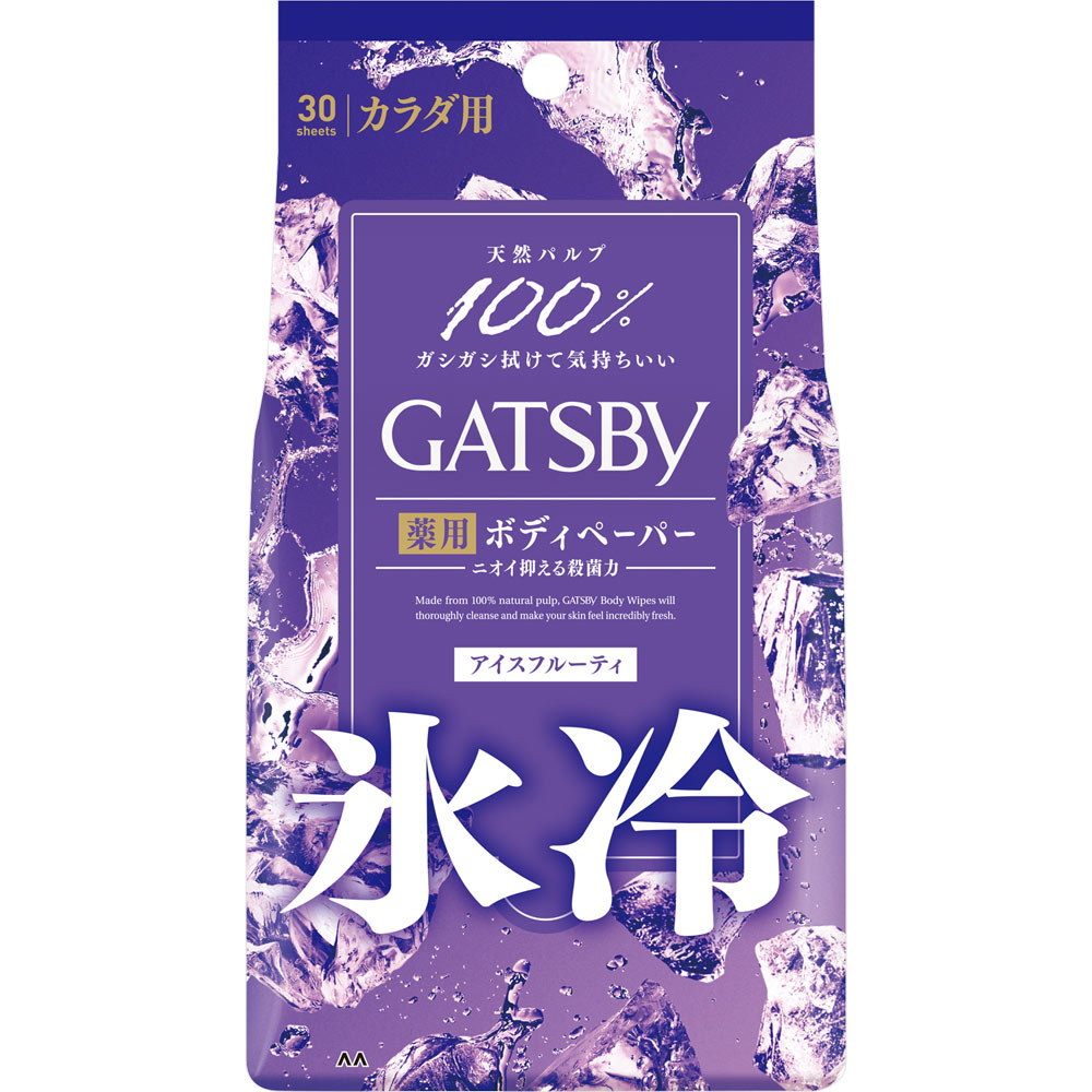 ギャツビー アイスデオドラント ボディペーパー アイスフルーティ徳用 ３０枚 マンダム (医薬部外品)