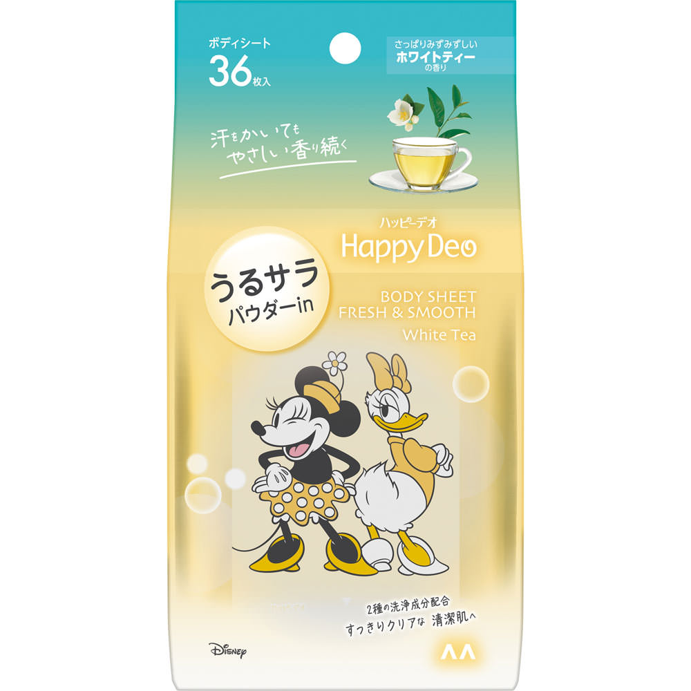 ハッピーデオ ボディシート うるサラホワイトティー ３６枚 マンダム