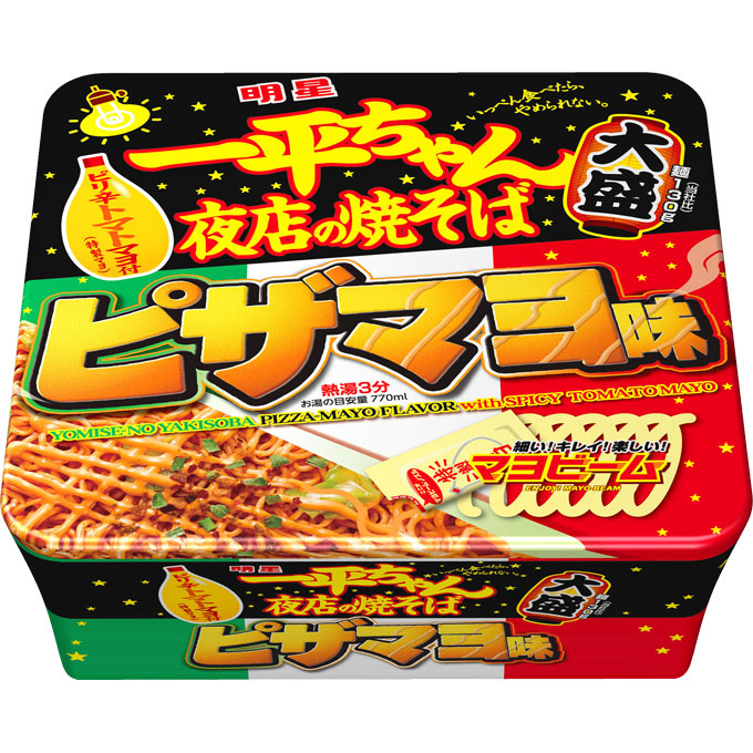 一平ちゃん夜店の焼そば 大盛 ピザマヨ味 １６５ｇ 明星食品