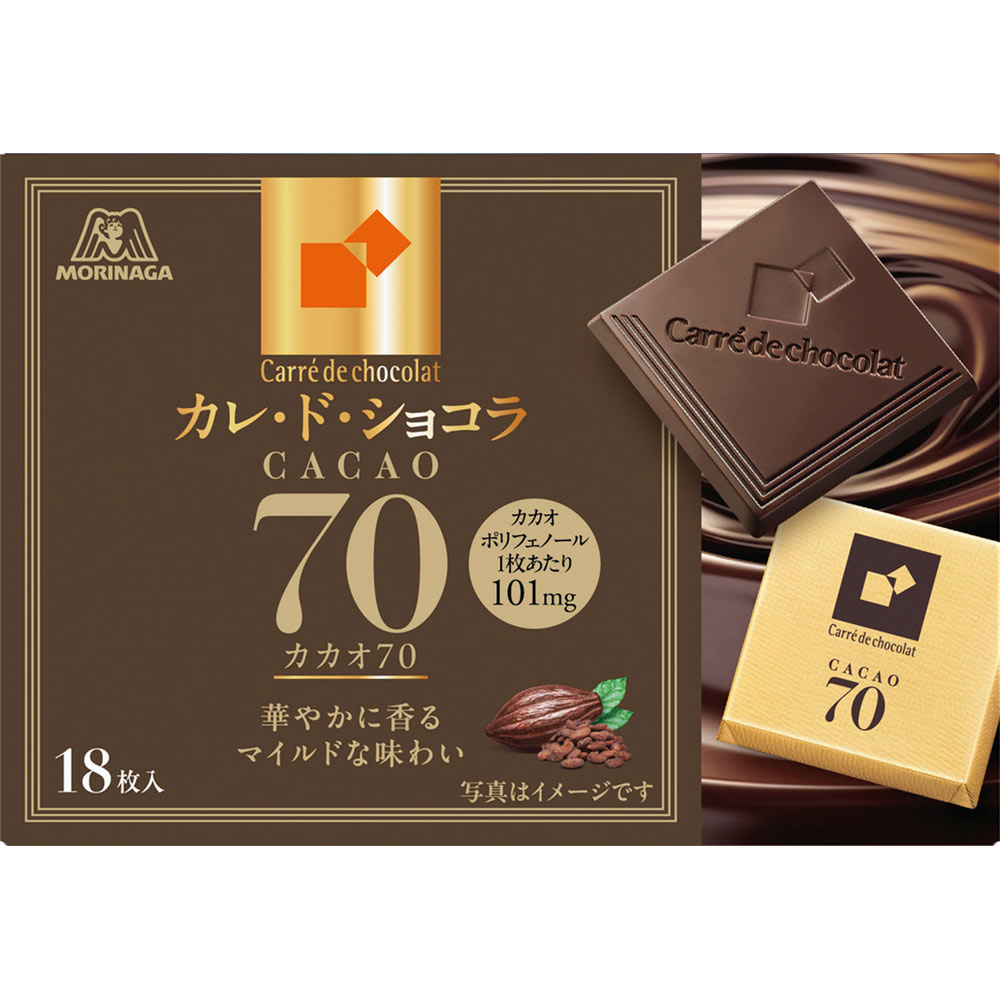 カレ・ド・ショコラ＜カカオ７０＞ １８枚 森永製菓