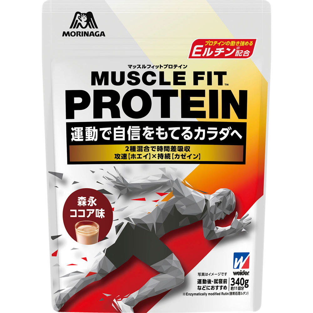 ウイダー マッスルフィットプロテイン ココア味 ３４０ｇ 森永製菓