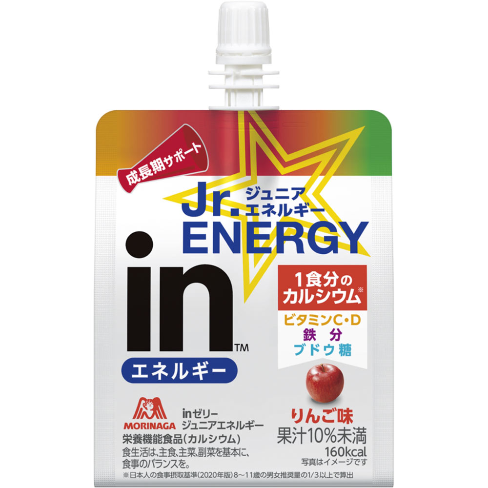 森永　ｉｎゼリー　ジュニアエネルギー　りんご １８０ｇ 森永製菓