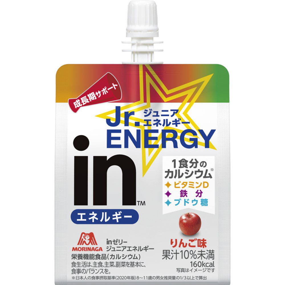森永　ｉｎゼリー　ジュニアエネルギー　りんご １８０ｇ 森永製菓