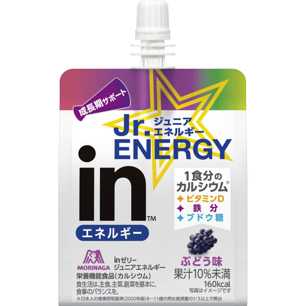 森永　ｉｎゼリー　ジュニアエネルギー　ぶどう １８０ｇ 森永製菓